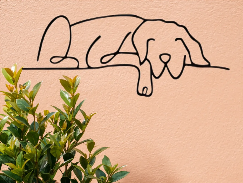 Dog Minimalist Line Art 21 inch.