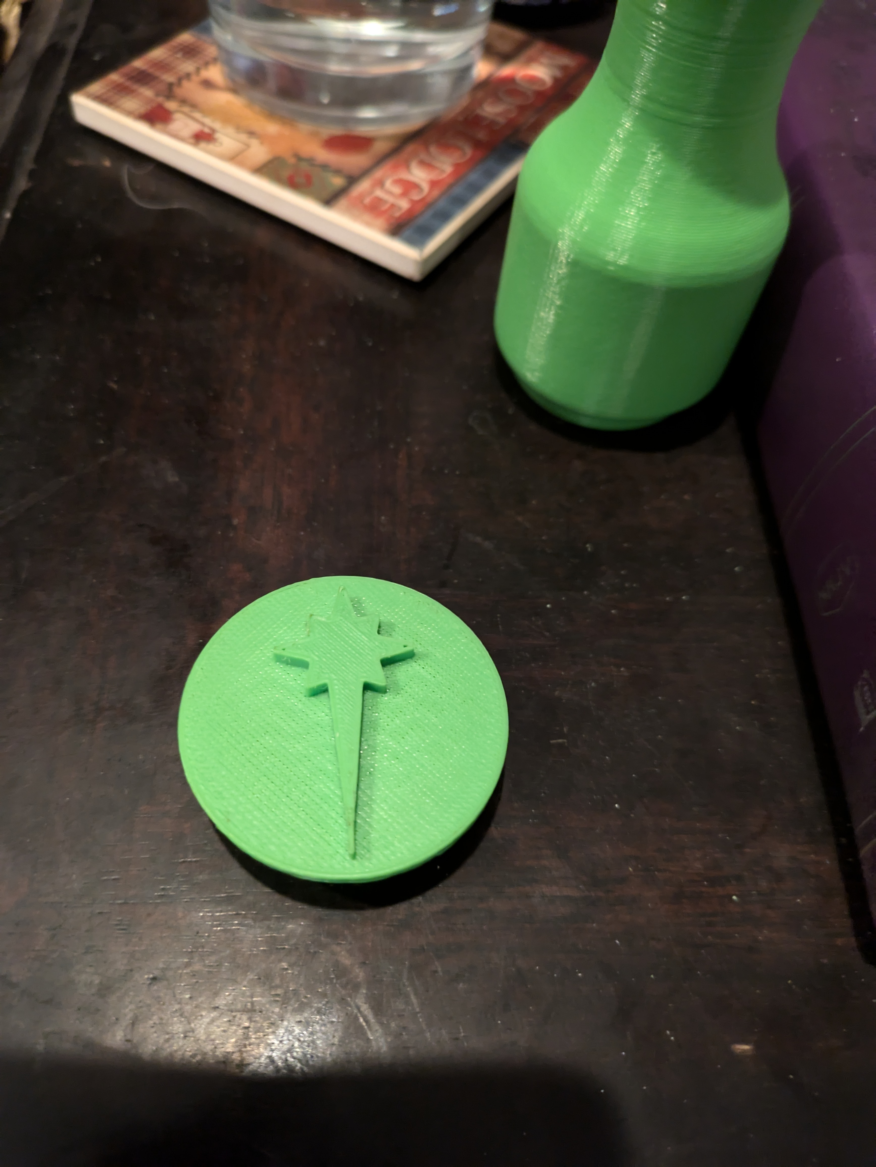 Soap stamp head with star of Bethlehem