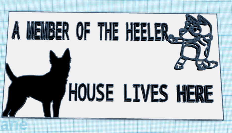 Blue/Red Heeler/Australian Cattle Dog Sign