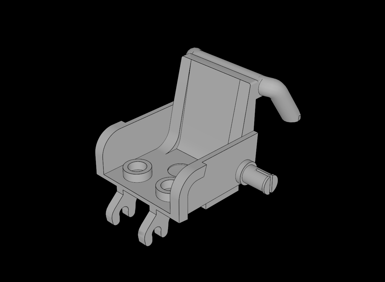 Lego Compatible (24312.dat) Minifig Wheelchair