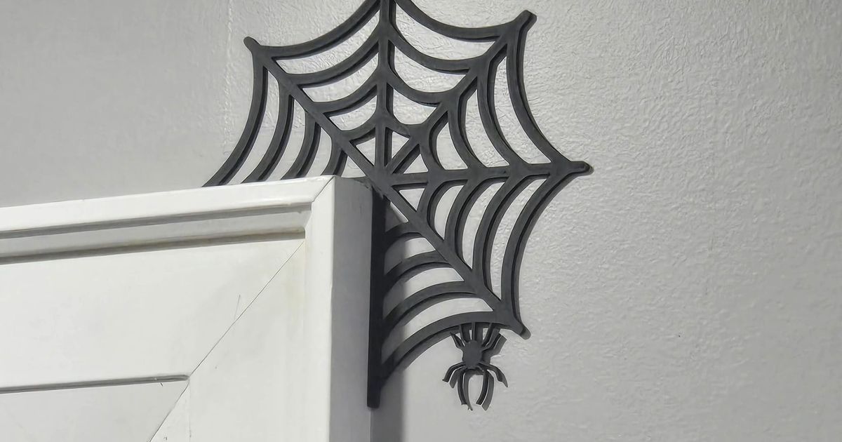 Halloween Web Door Corner by ThePrintedLayer | Download free STL model ...