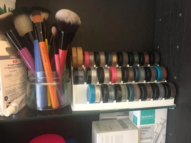 Powder makeup organizer
