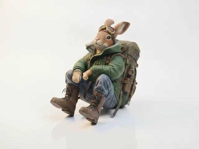 Hiking Bunny Astronaut Figurine 3D Printable