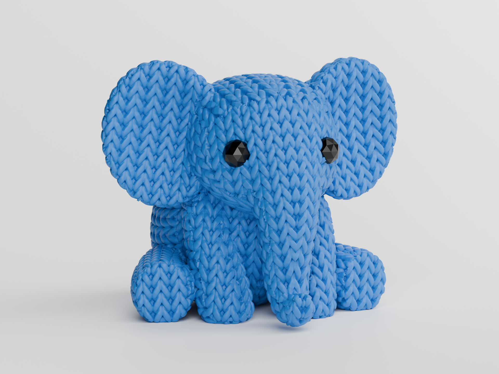 Miniatura 2 do modelo 3D Knitted Elephant