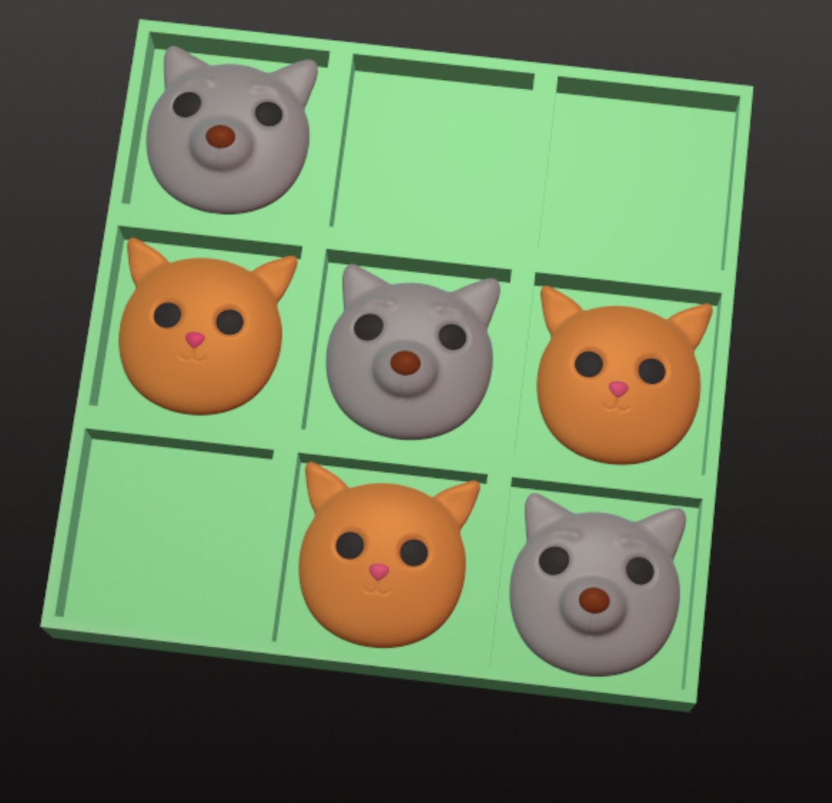 Tiny-tic-tac-toe dogs and cats