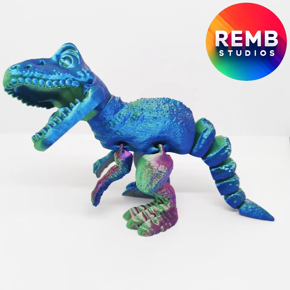 Flexi T-Rex Dinosaur | Articulated Trex NO support by Remb Studios
