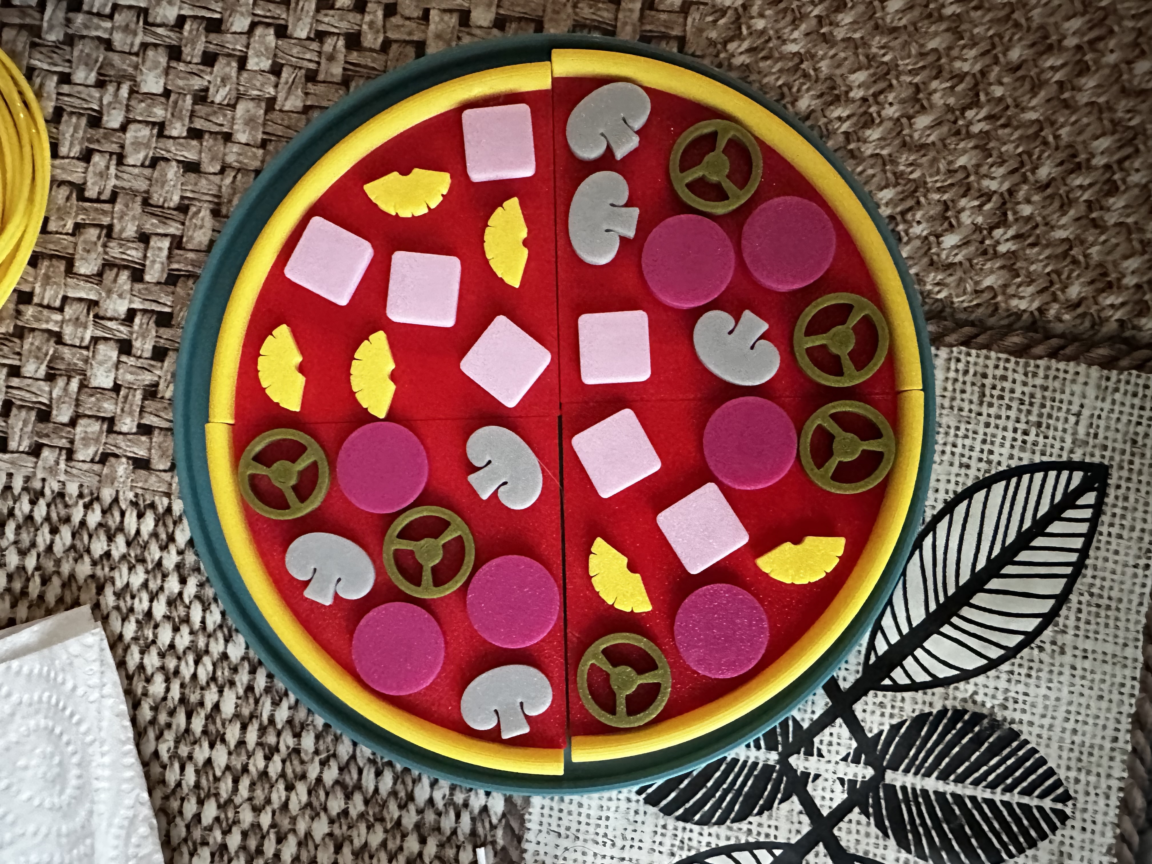 Pizza toy puzzle