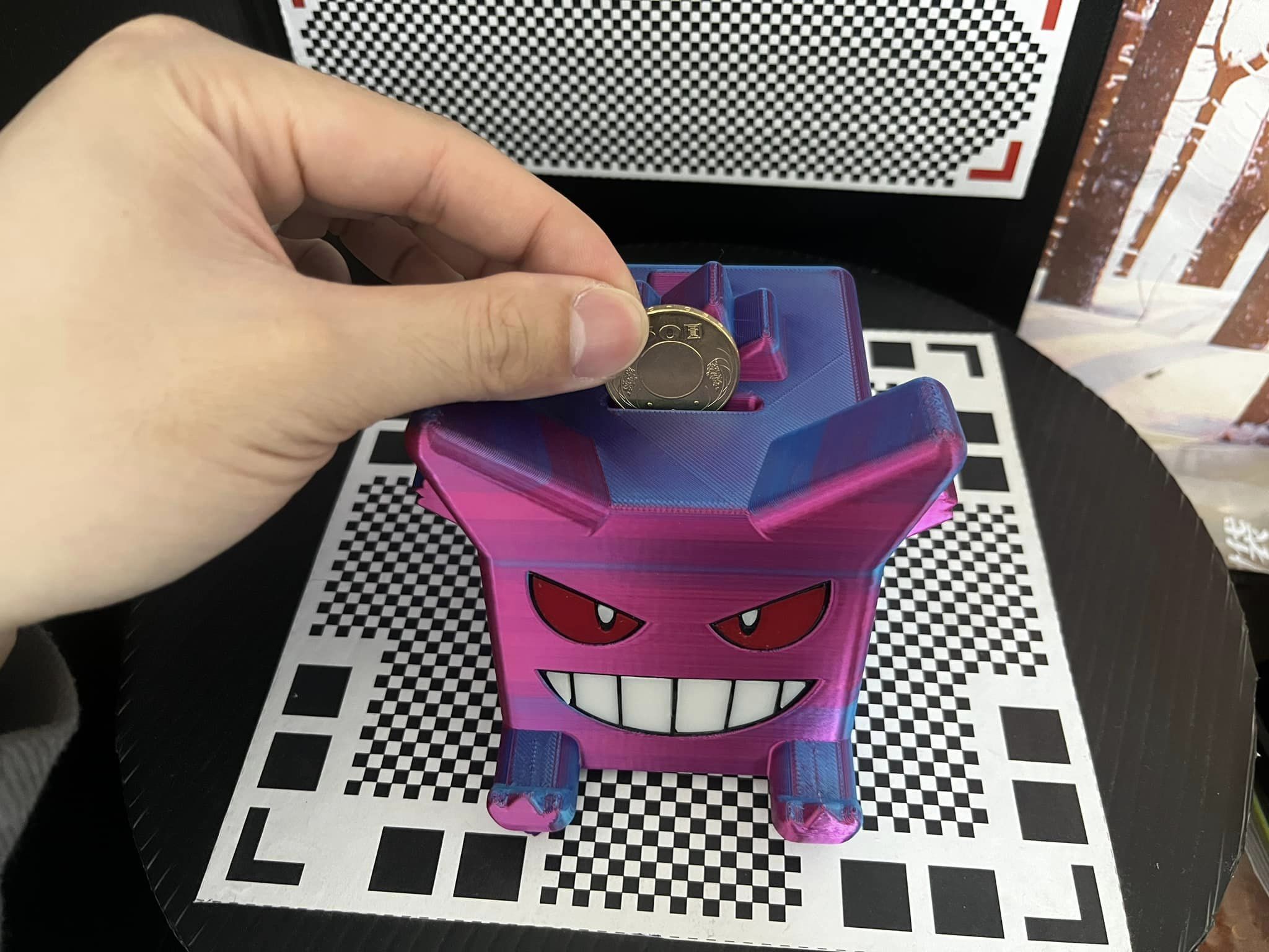 Pokemon Gengar Coin Bank & Phone Holder by JsDon | Download free 