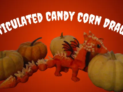 Articulated Halloween Candy Corn Dragon