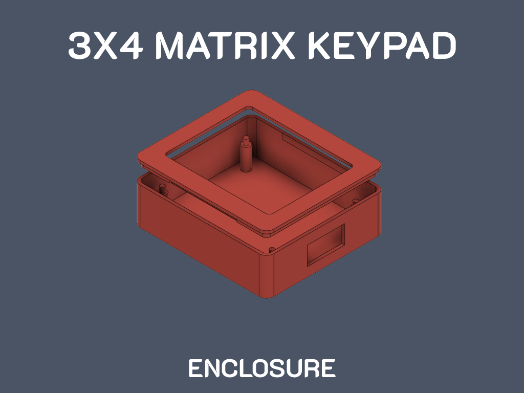 3x4 Matrix Keypad Enclosure