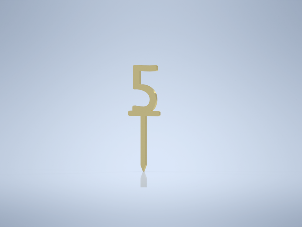 Birthday number 5 for cake (easy to print)