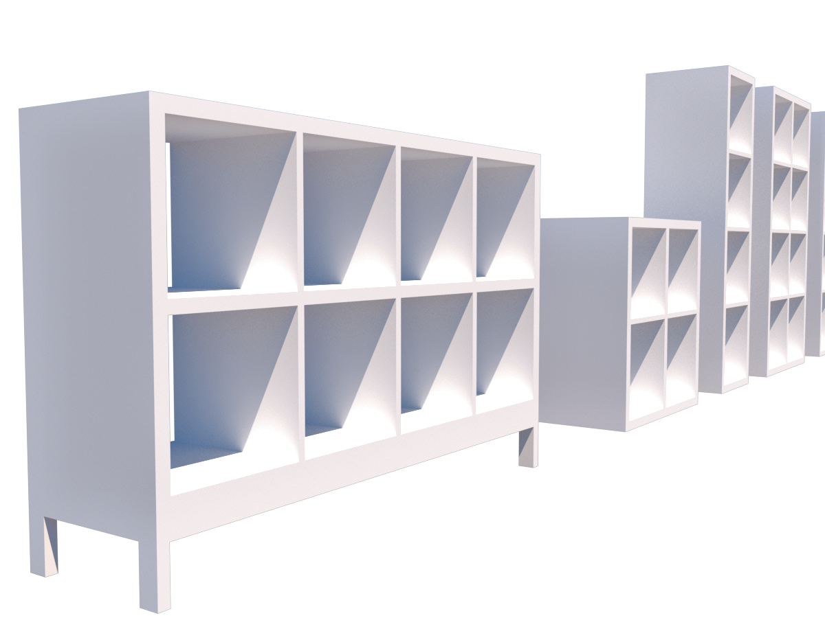 Shelving Units - 1:10 - House / Home Mockup Furniture