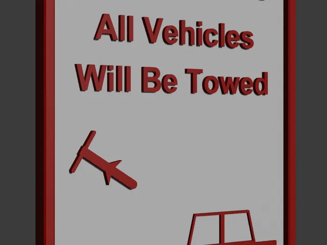 'No Parking - Cars Will Be Towed' Sign