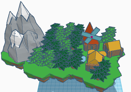 Miniatura 2 do modelo 3D floating island