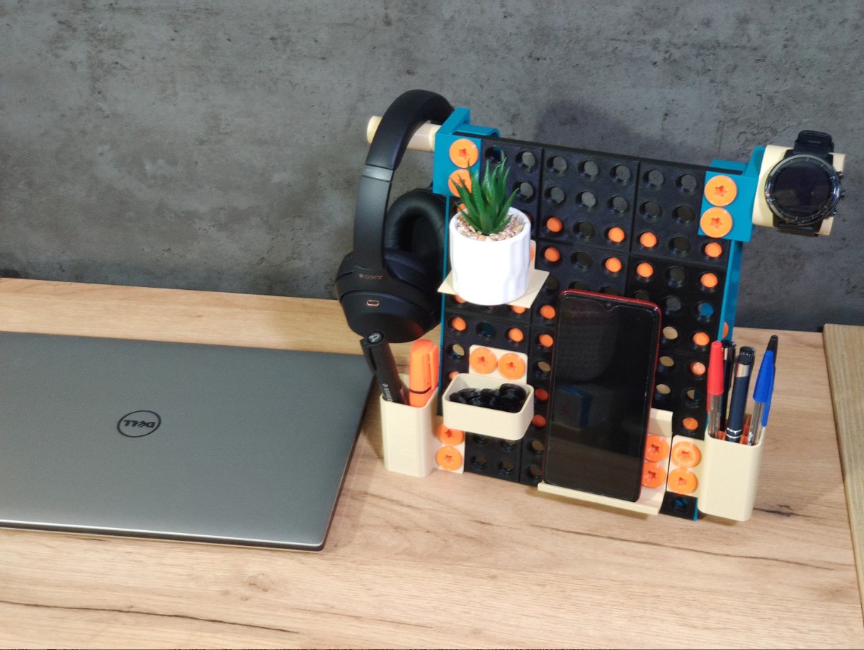 Miniatura 2 do modelo 3D Modular desk organizer