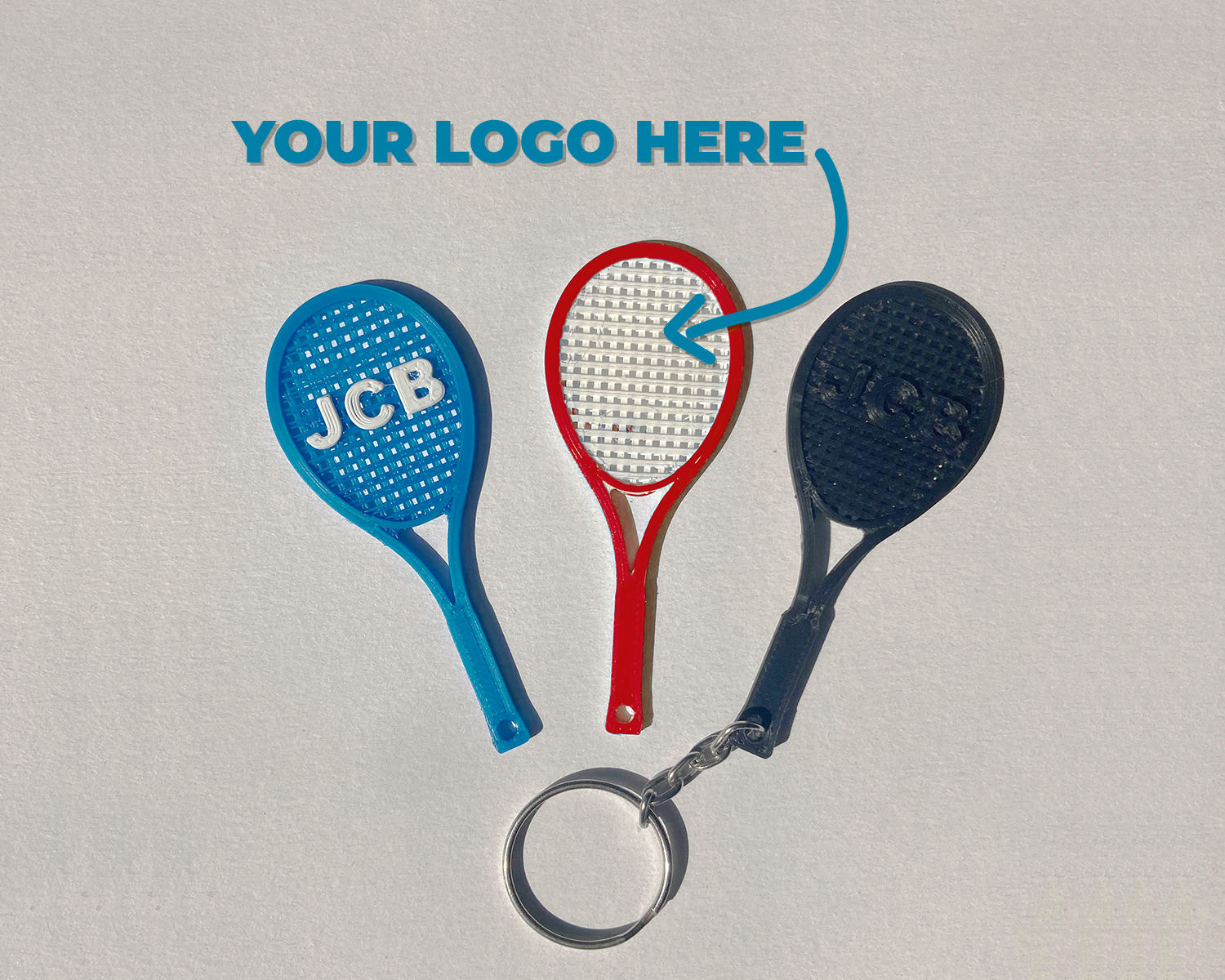 Miniatura 2 do modelo 3D tennis racket keychain