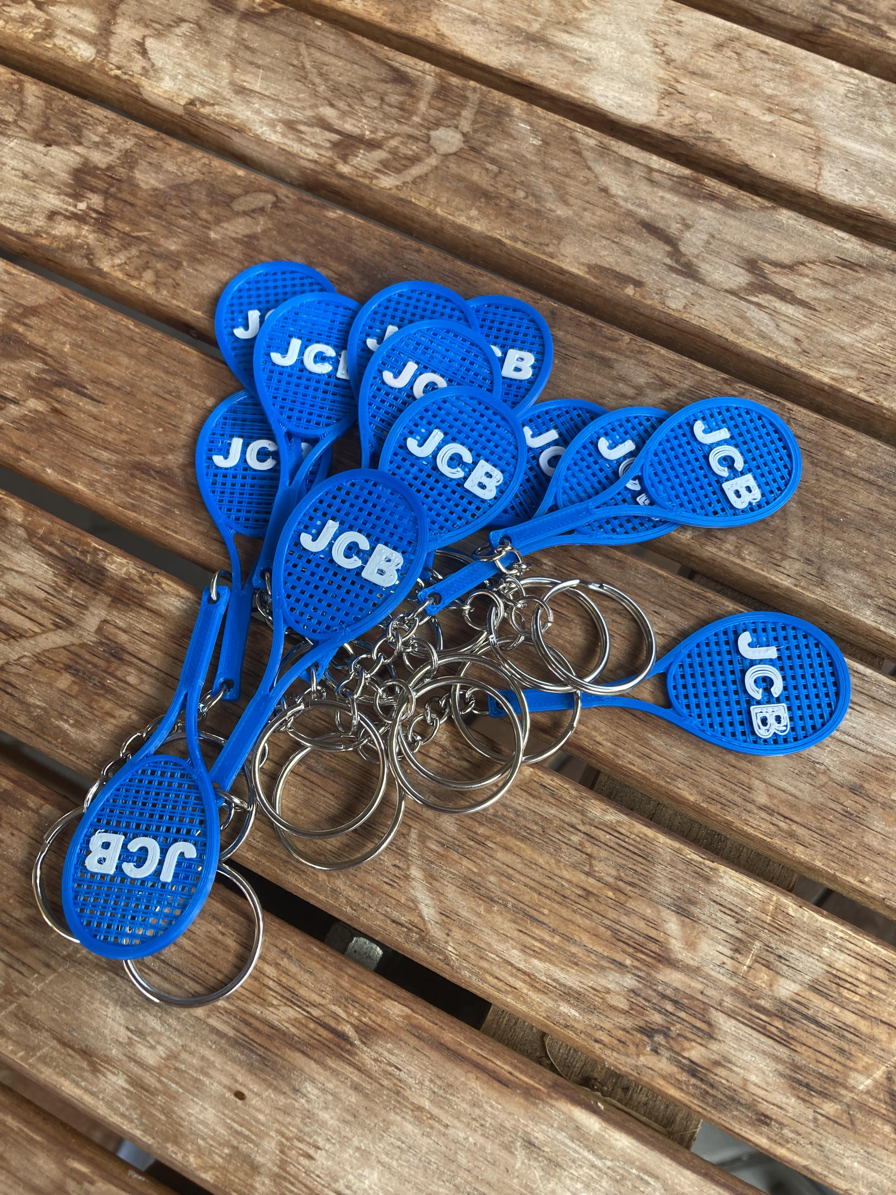 Miniatura 3 do modelo 3D tennis racket keychain