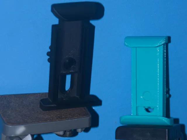 Tripod phone holder, better hole