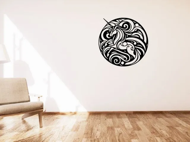Art Nouveau unicorn wall or table decoration
