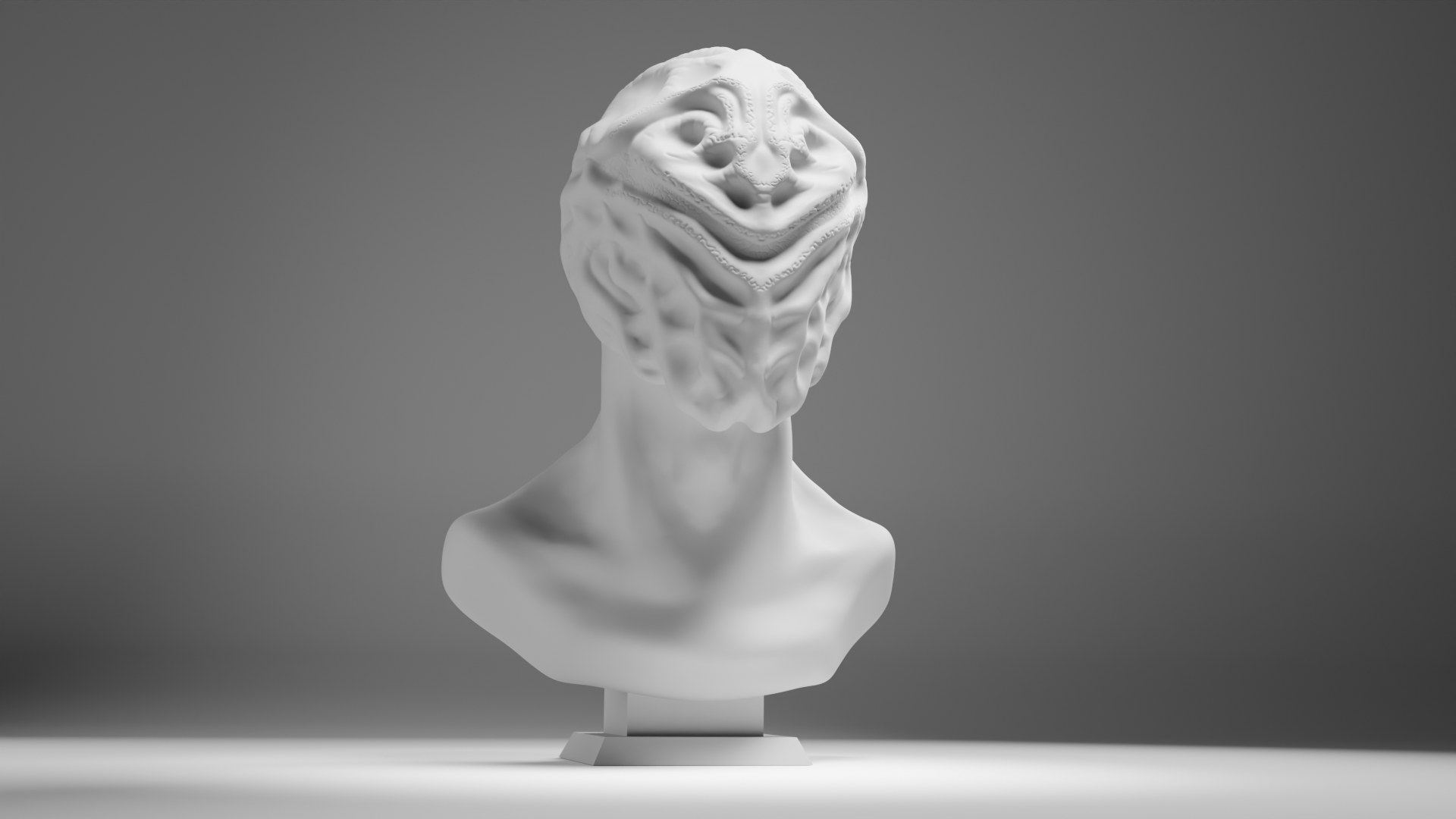 Miniatura 2 do modelo 3D Faceless Demon Bust