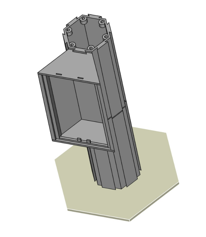 Miniatura 5 do modelo 3D Modular Hexagonal Storage System