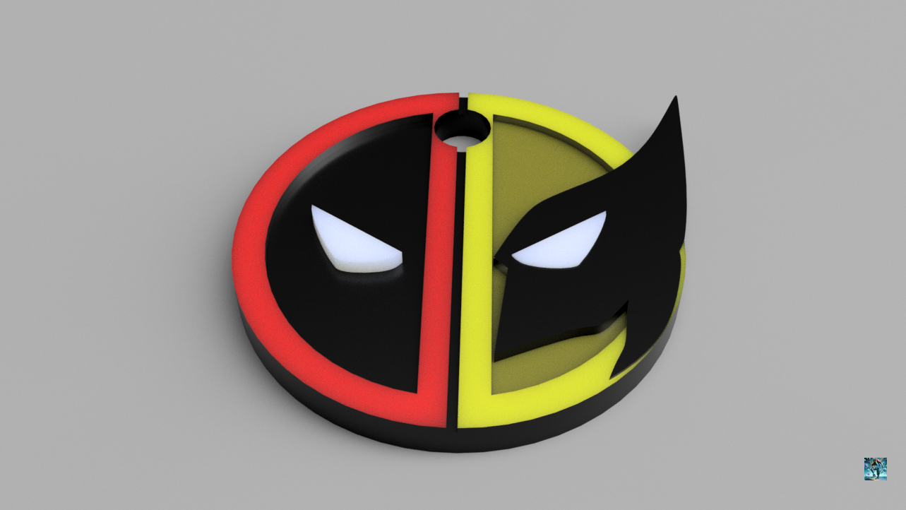 Deadpool - Wolverine keychain