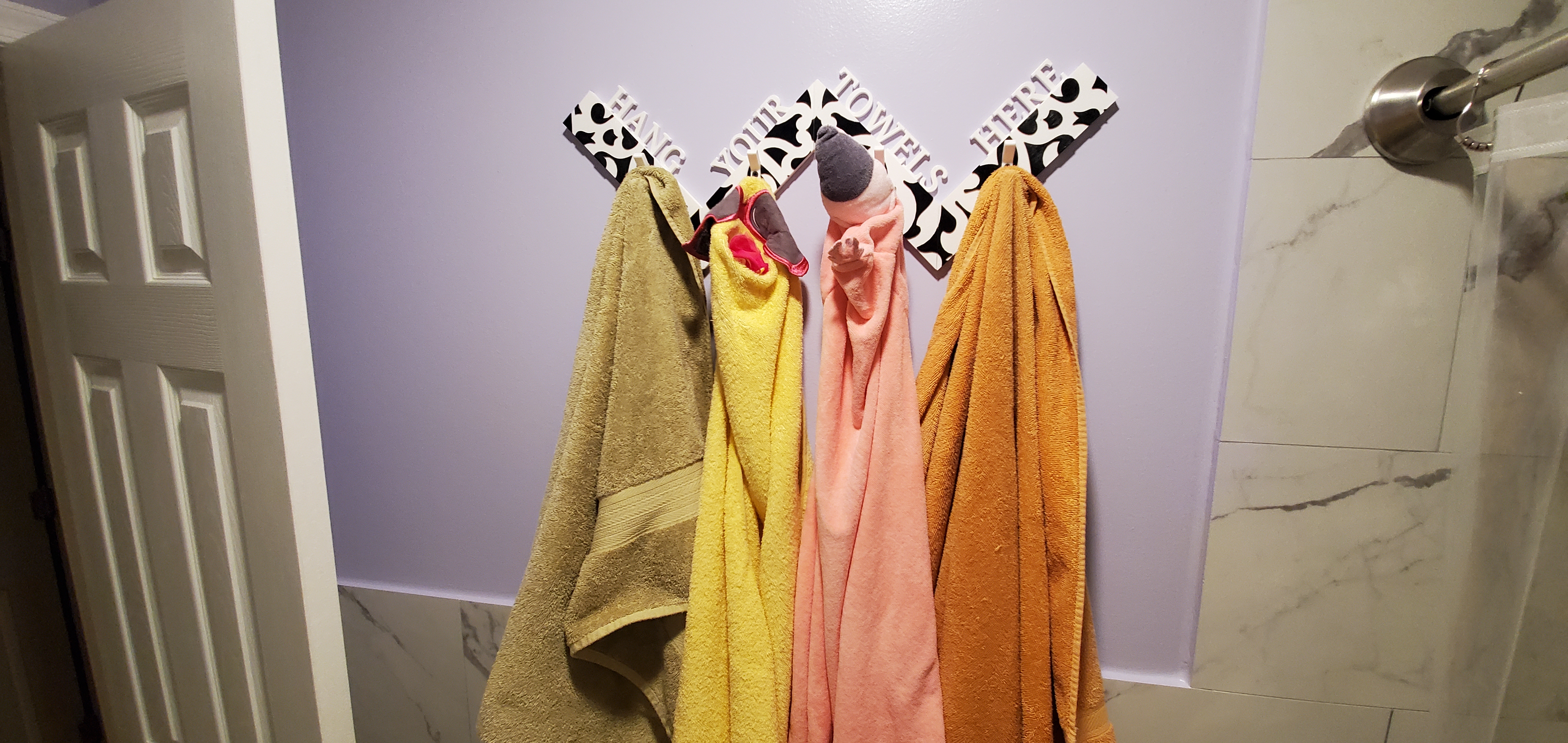 Multi piece towel rack