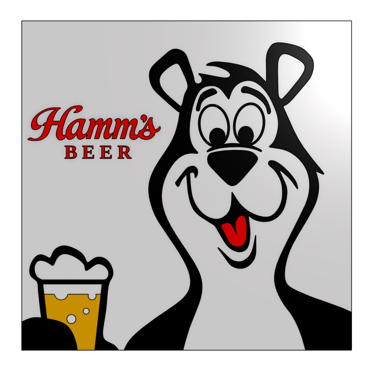 HAMMS BEAR DRINKING LOGO