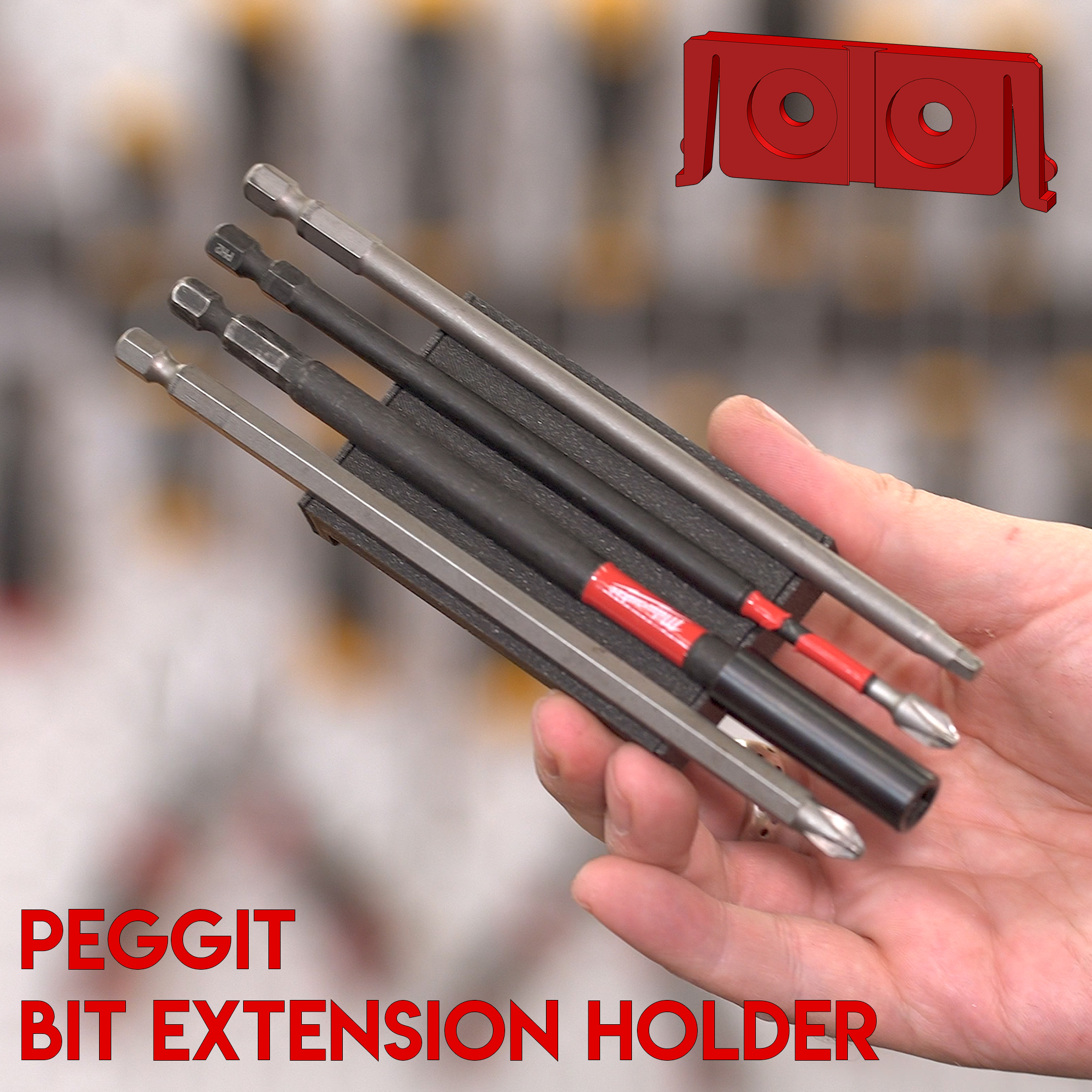 Peggit - Magnetic Extension Bit Holder