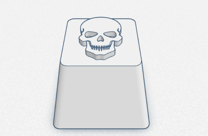 Miniatura 3 do modelo 3D 3D Skull Keycap