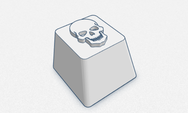 Miniatura 4 do modelo 3D 3D Skull Keycap