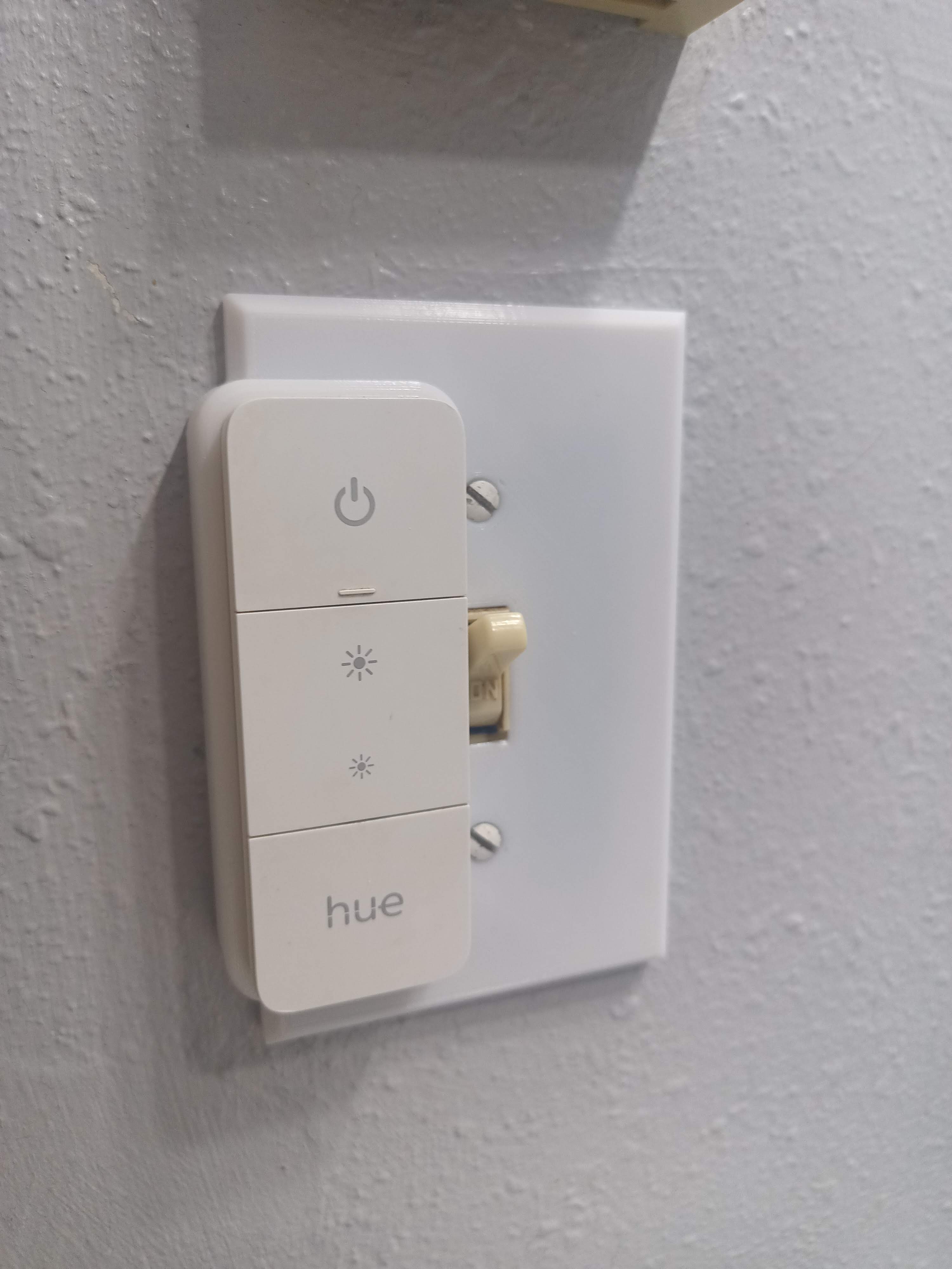 Wall plate for Philips Hue Dimmer Switch V2 and toggle light switch 3D model thumbnail