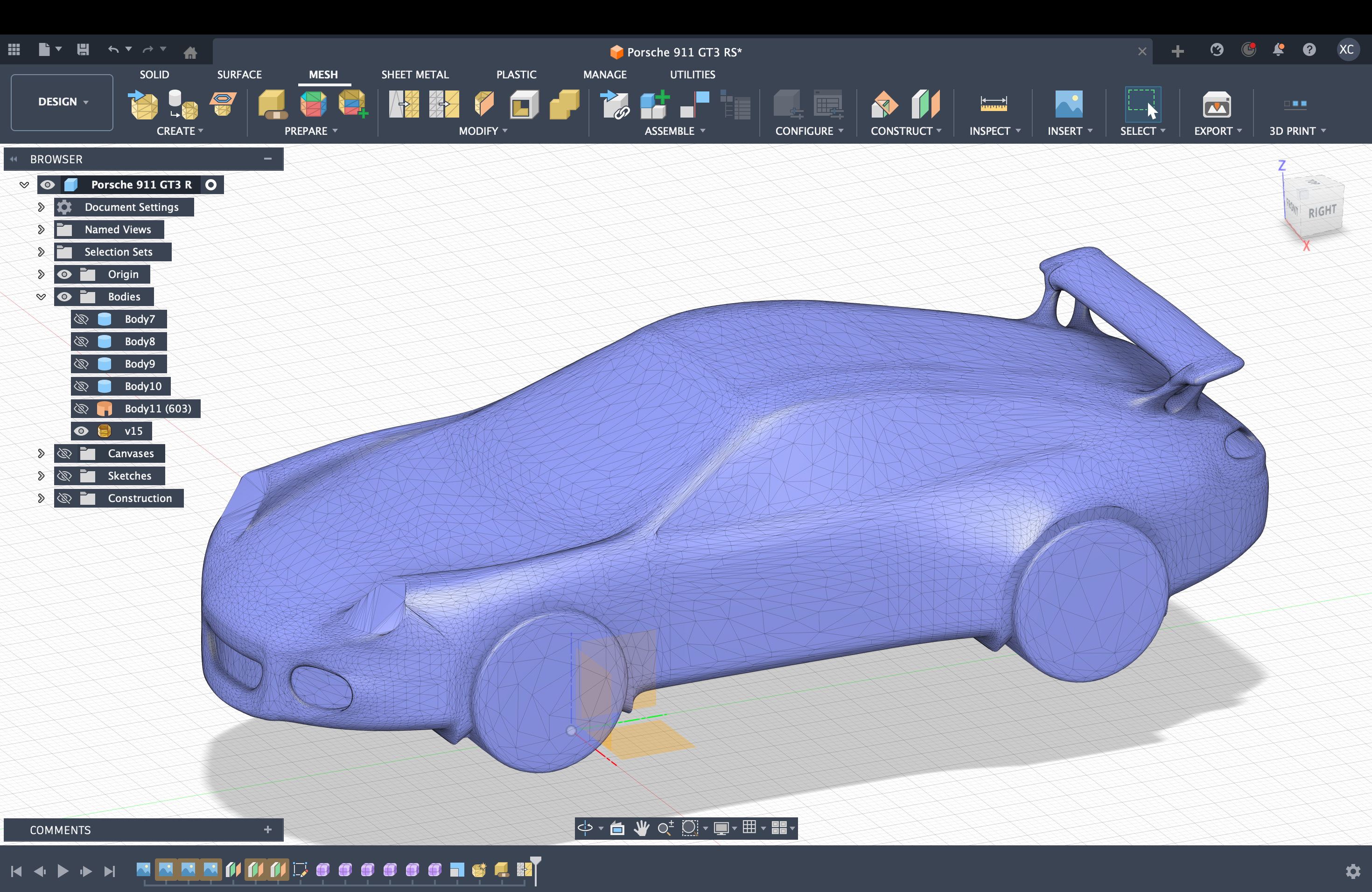 [Porsche 911 GT3] Minimized Desk Model