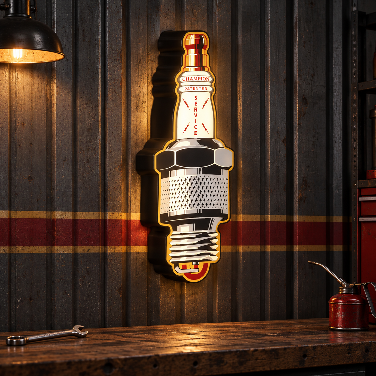 Champion Spark Plug Service Light Box