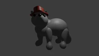 Racoon with hat