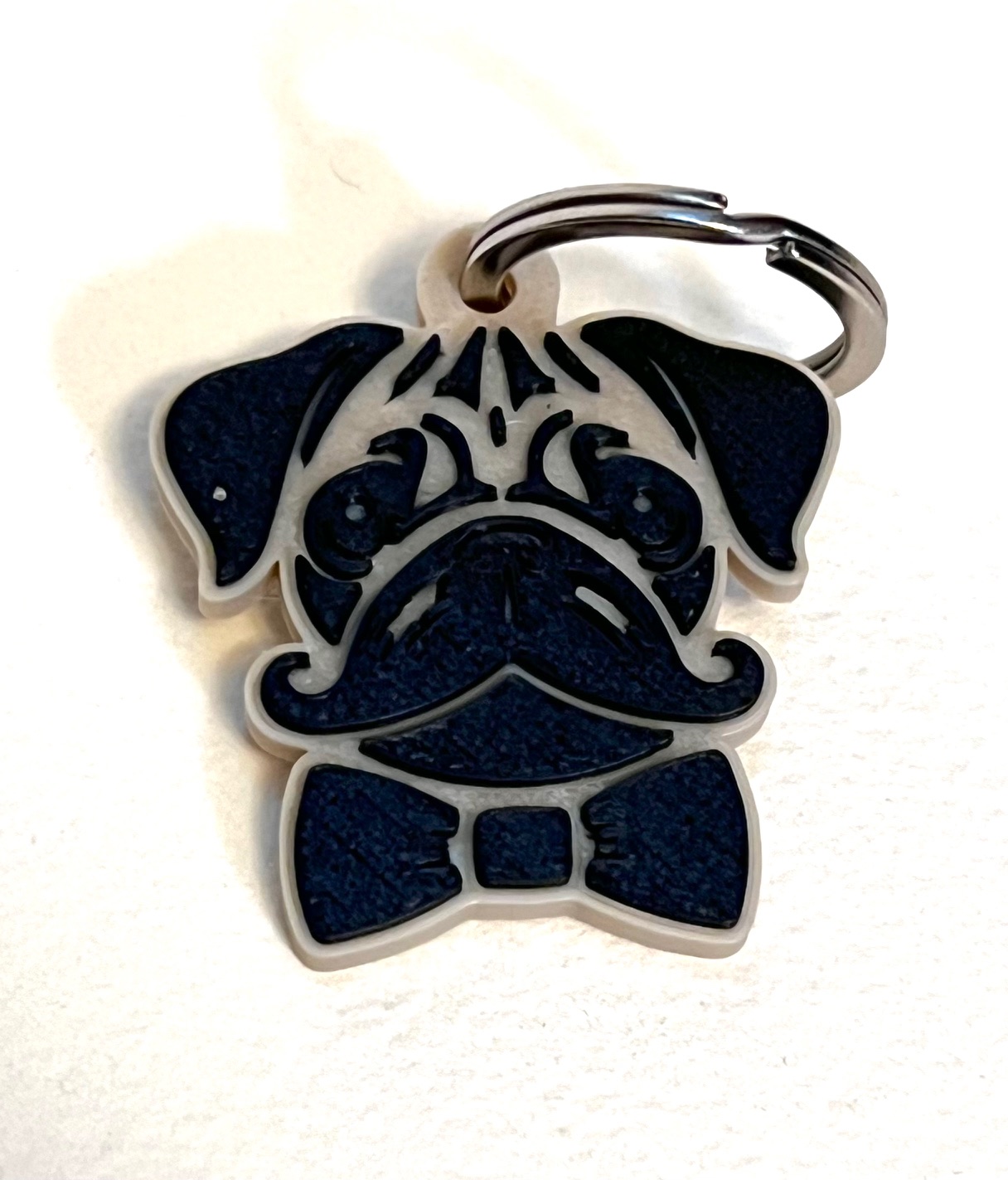 The Gentleman Pug Keychain