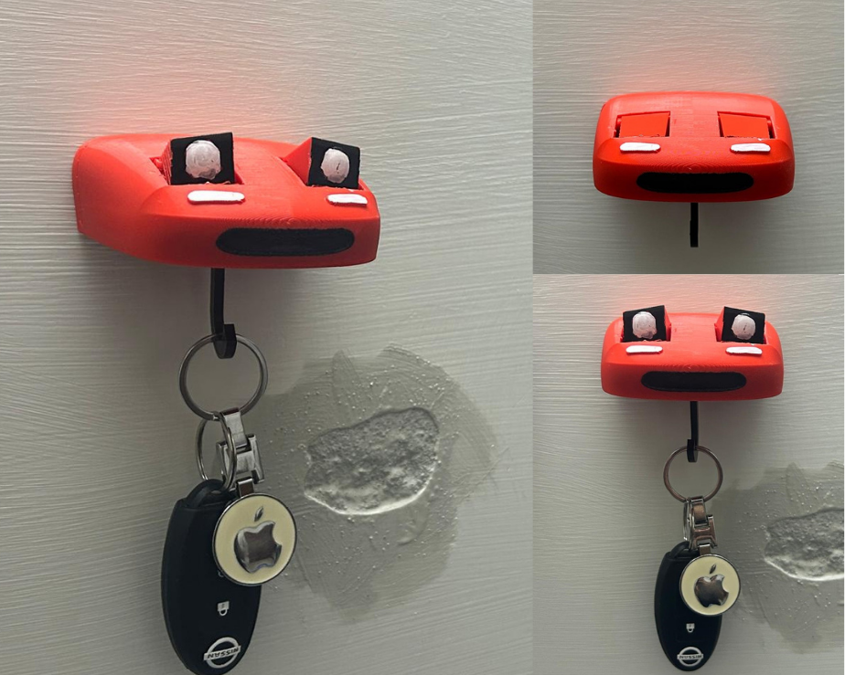 Miata POPUP Headlights Keyhanger - Single Hook 3D model thumbnail
