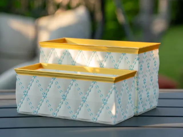 Diamond stitched multicolor bathroom organizer