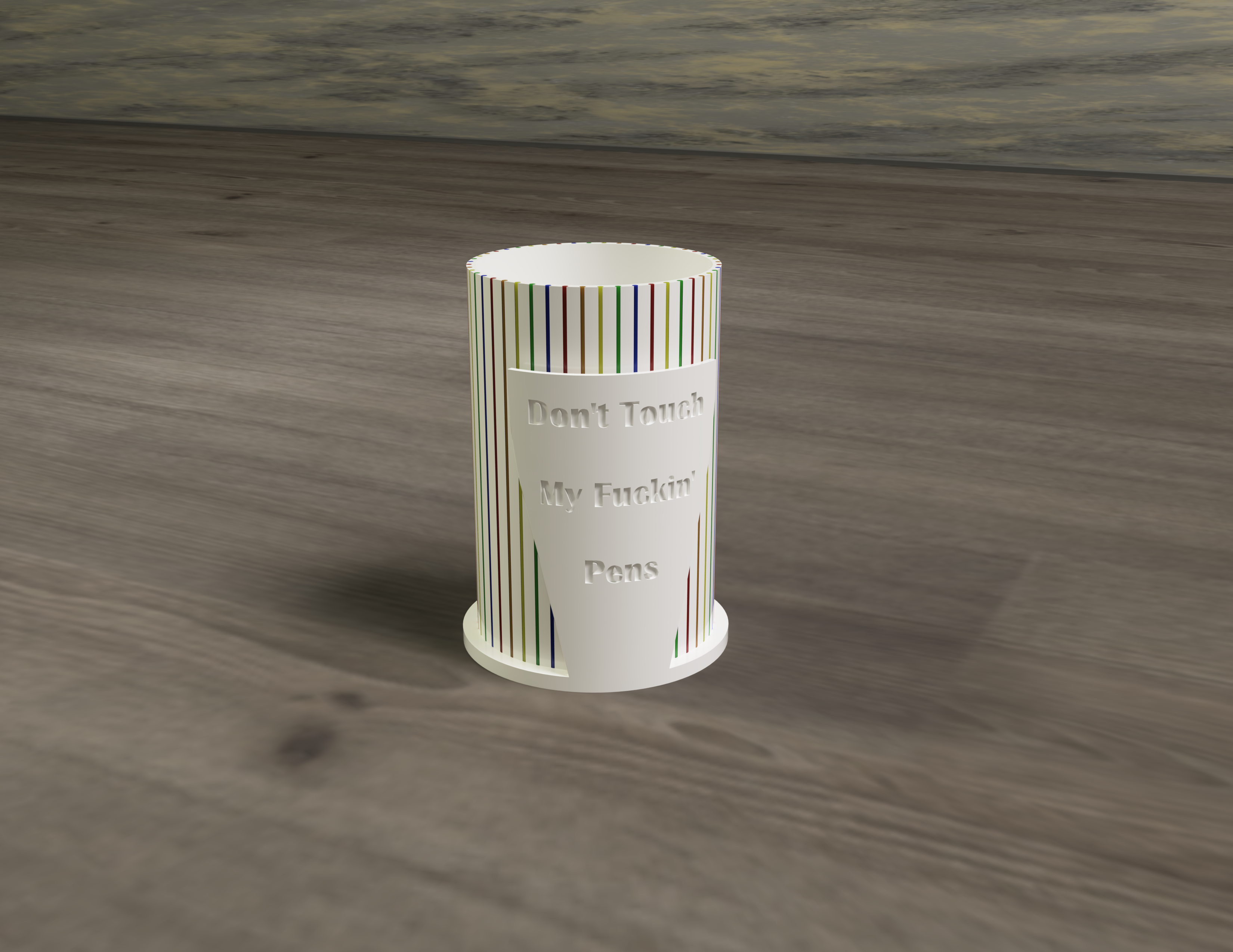 Pen Holder with Embedded Filament