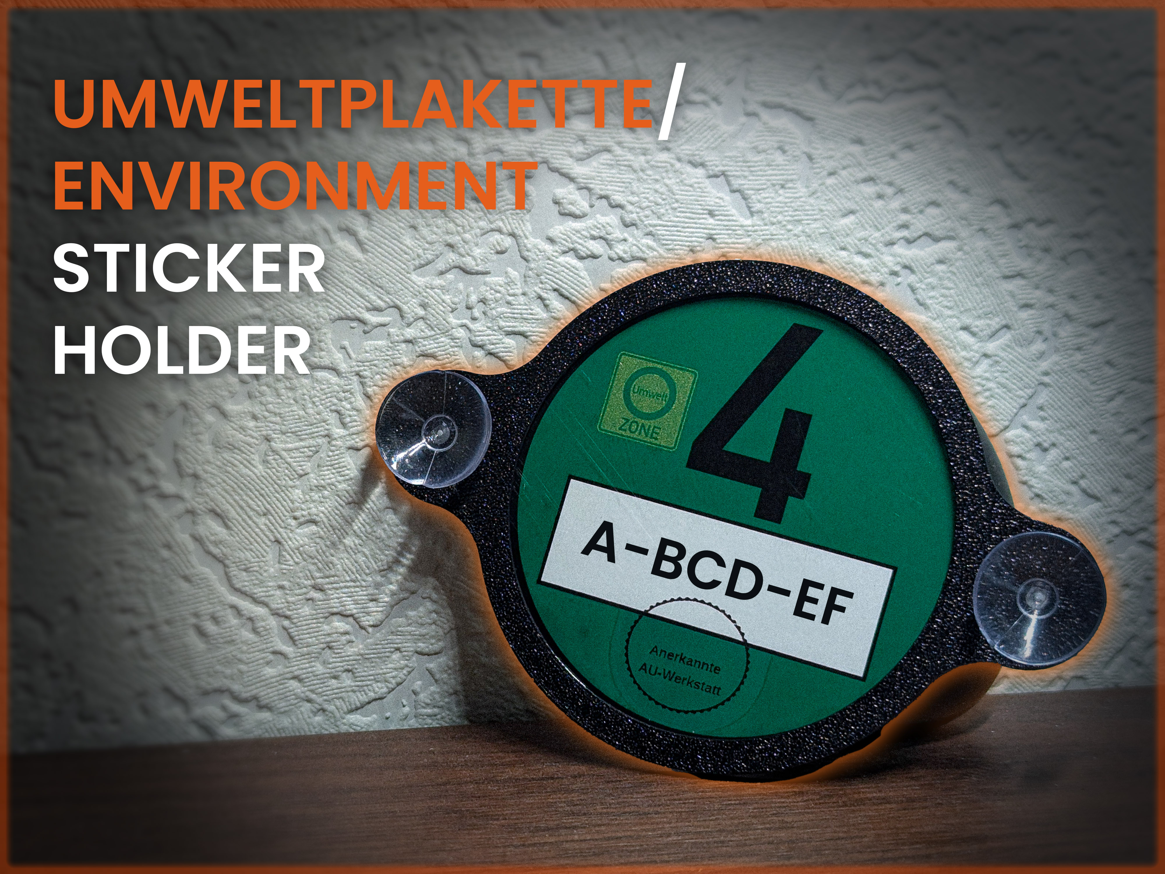 Umweltplakette/Environment Sticker Holder (GER)