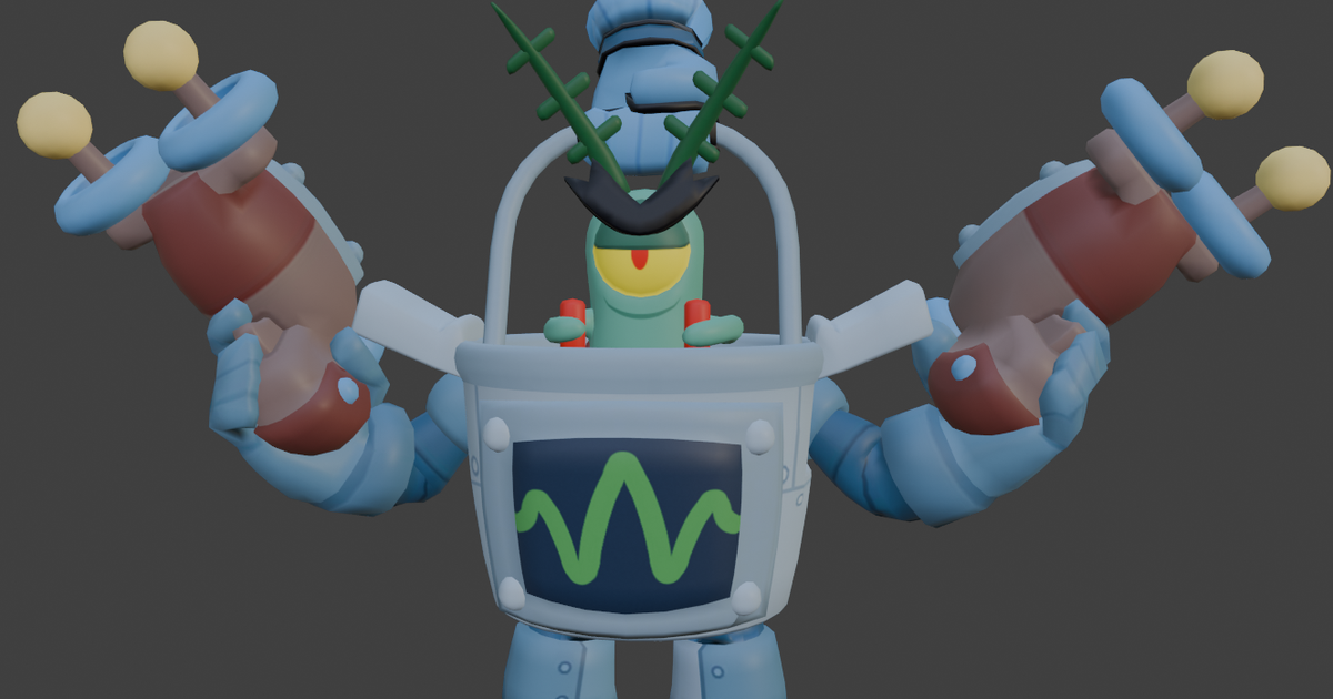 Plankton Darryl Brawl Stars By Goatgamez Download Free Stl Model Printables Com