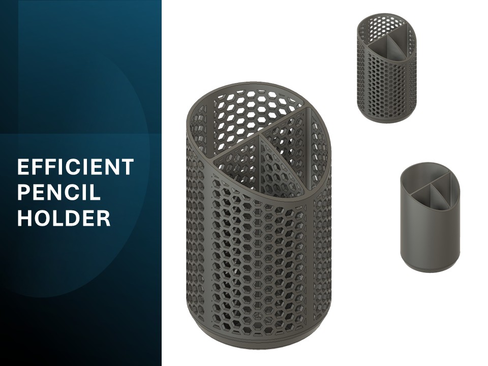 Efficient Honeycomb Pencil Holder