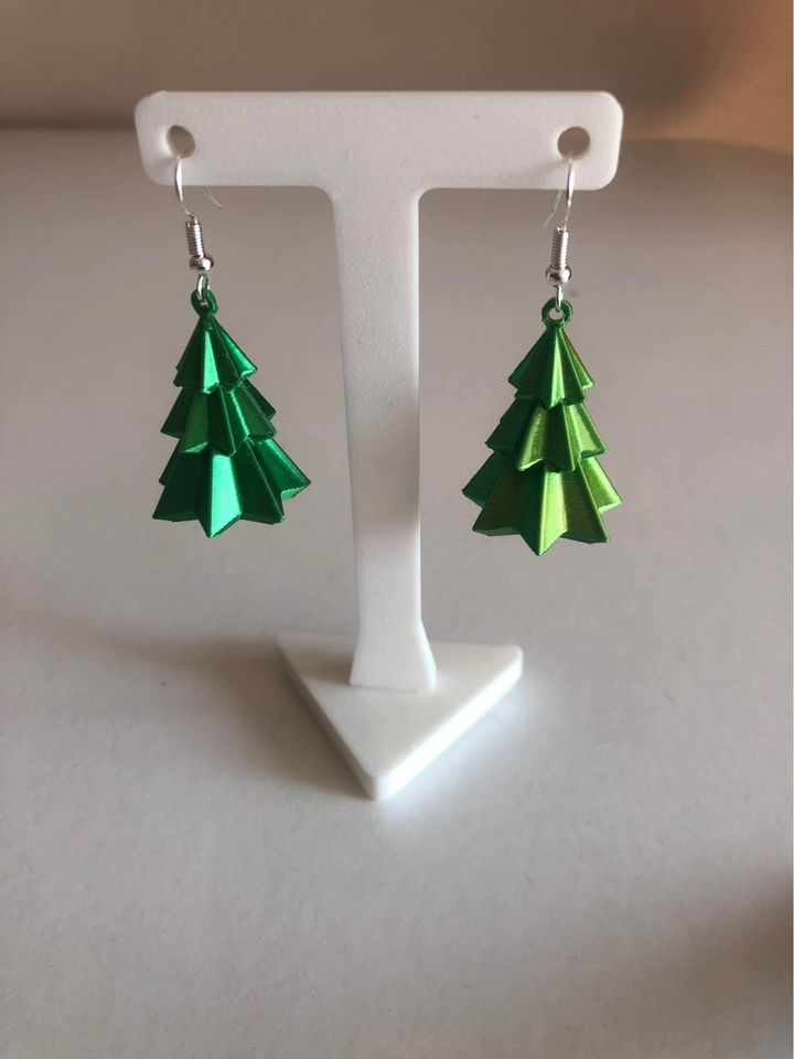 Earring christmas tree arbol de navidad pendiente aro