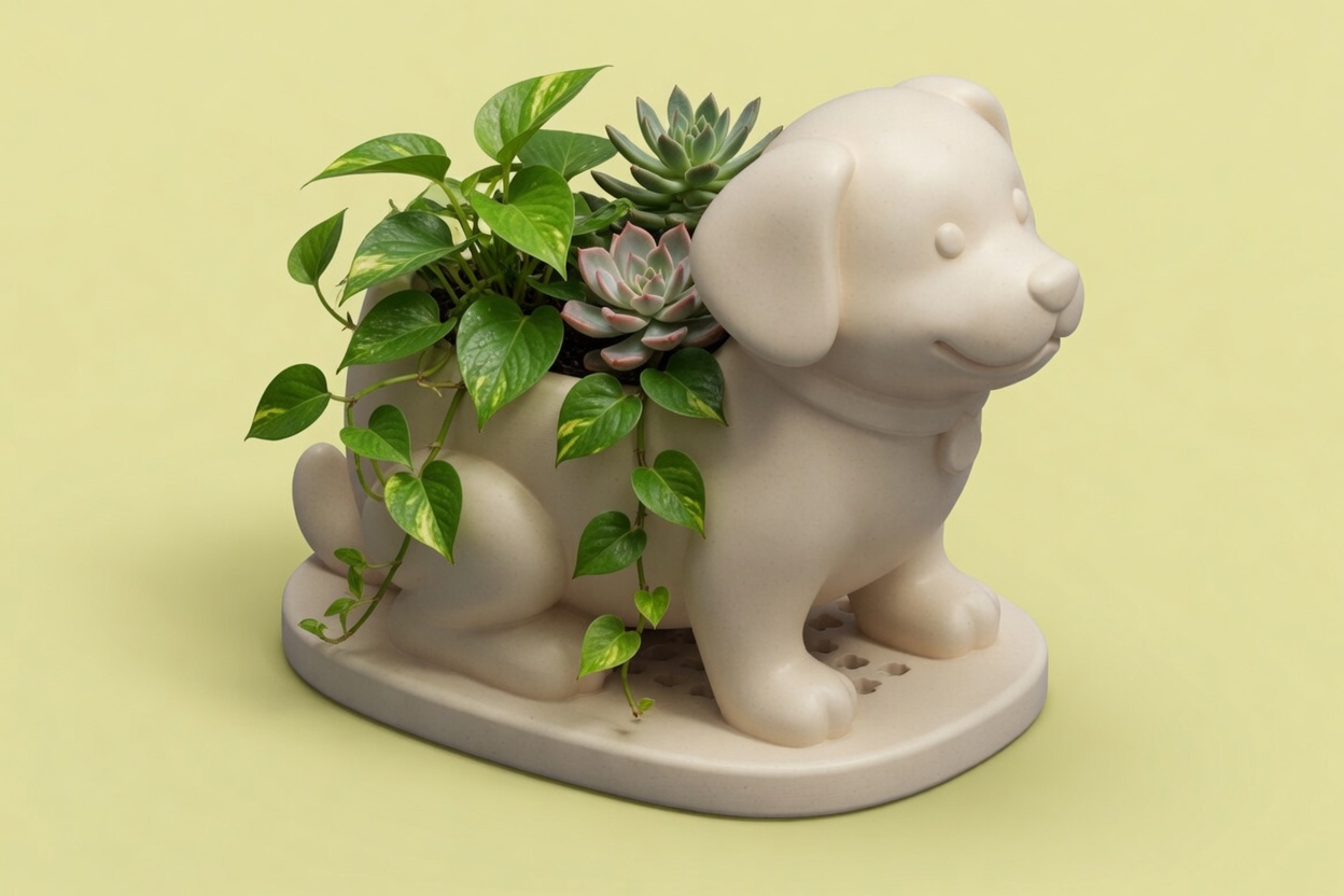 Cute Dog Planter Pot Indoor Succulent Plant Holder Home Decor