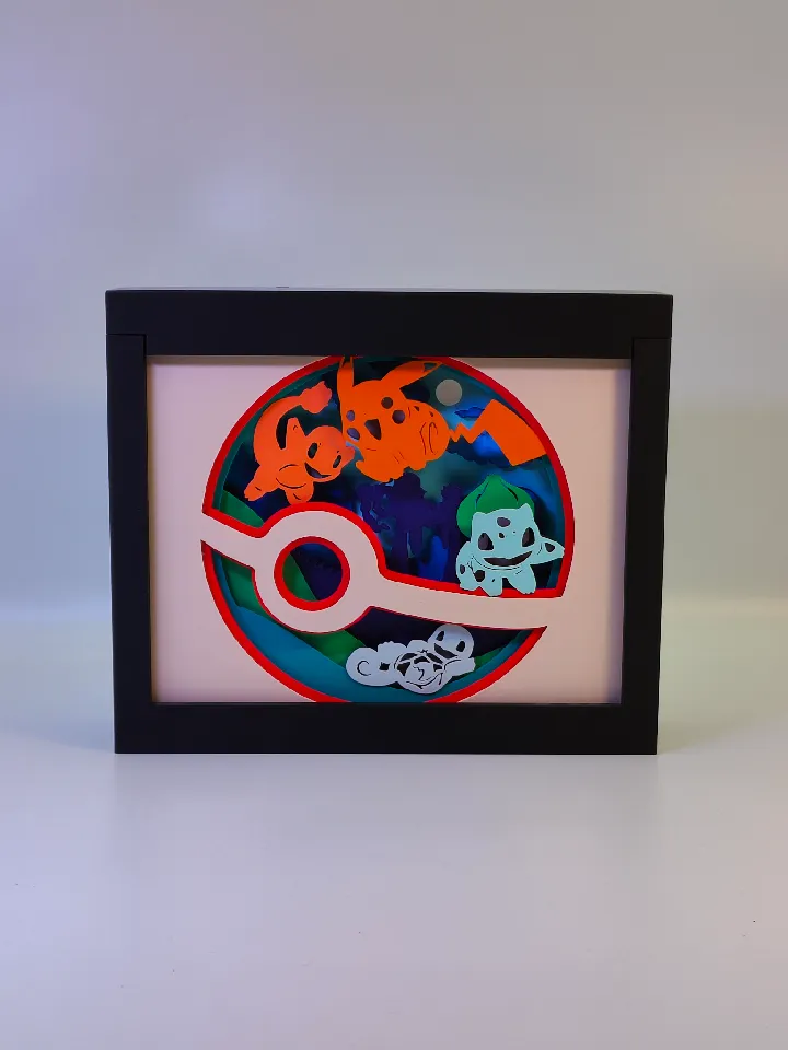 Pokmon Starter Tribute Shadow Box by TheCraftyMaker | Download free STL  model | Printables.com
