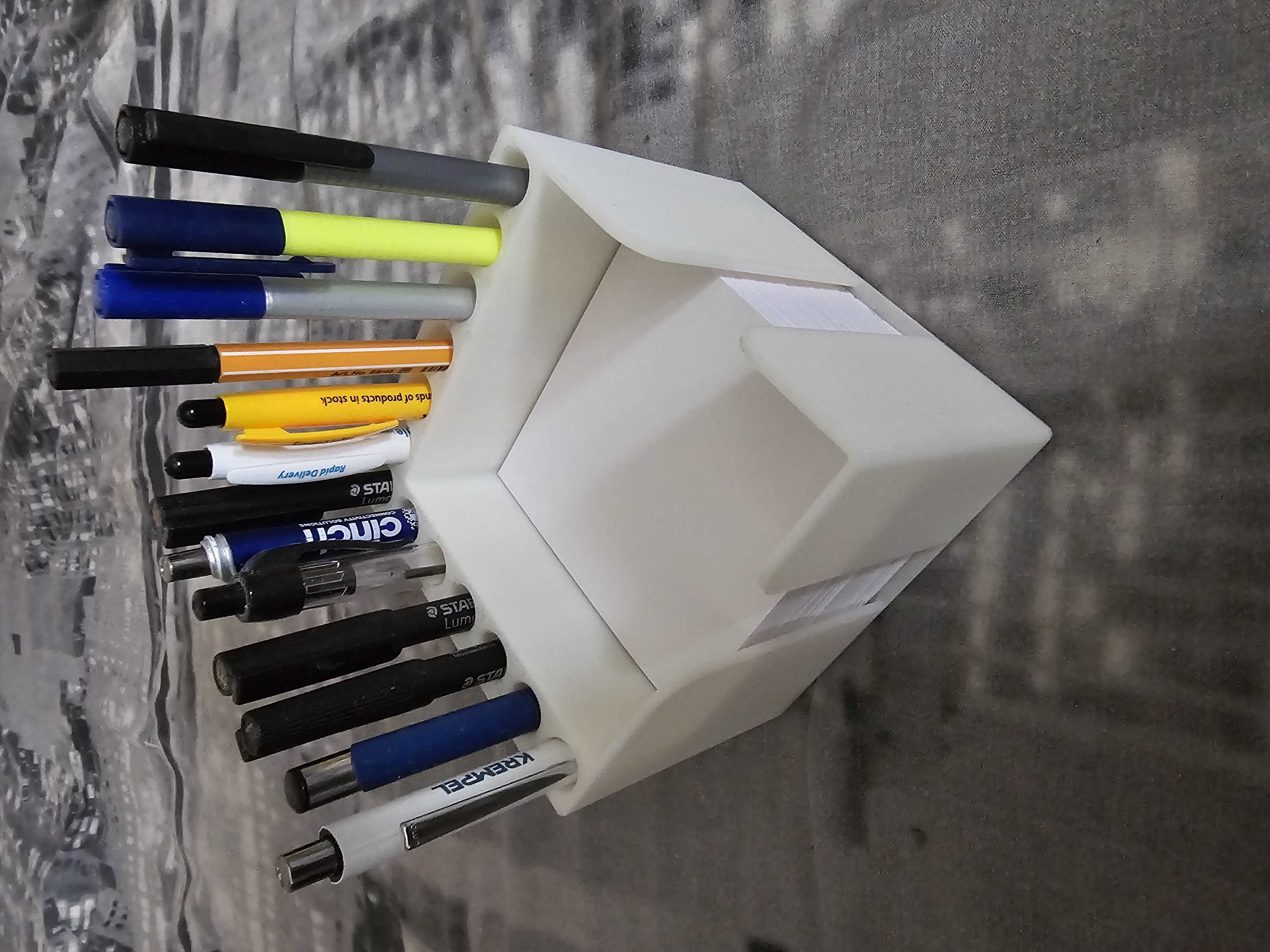 Memo pad holder with Pen Storage