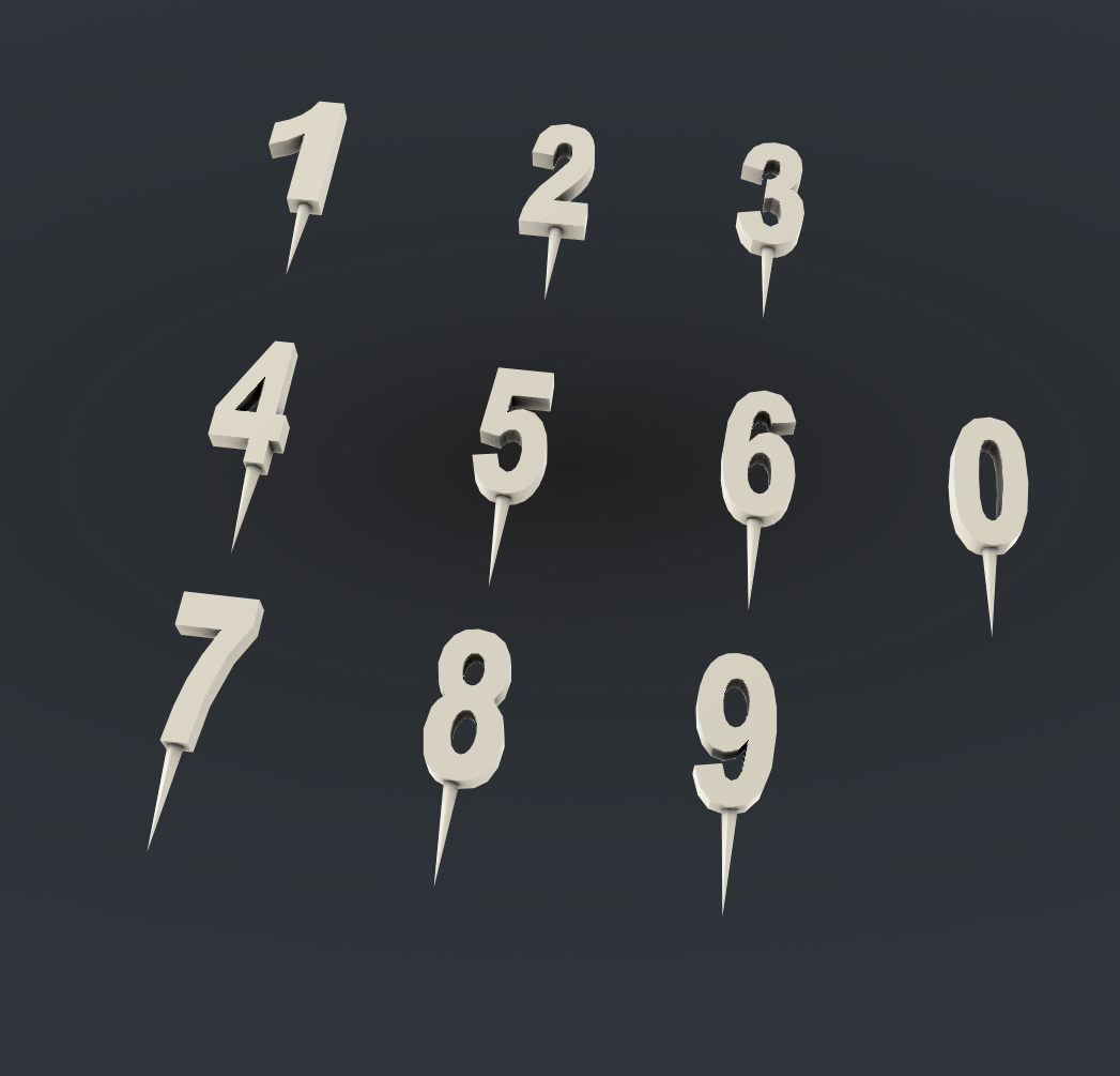 CAKE TOPPER SET (NUMBERS)