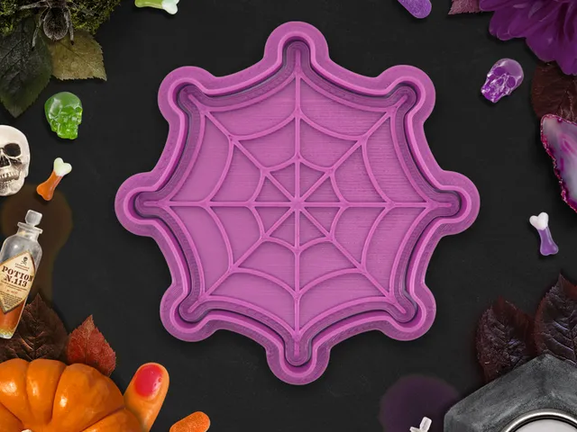 Halloween - Spider web cookie cutter / stamp