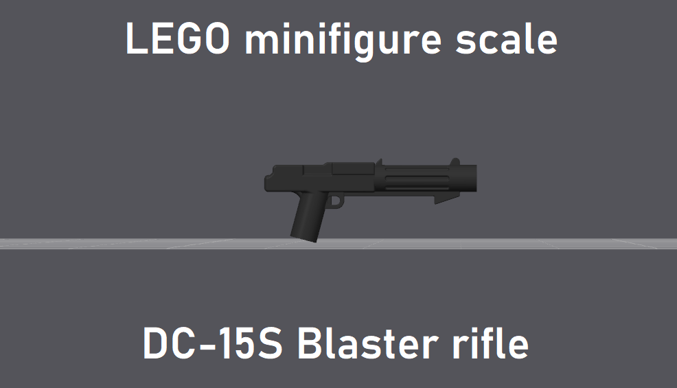 LEGO Minifigure scale StarWars DC-15S blaster rifle