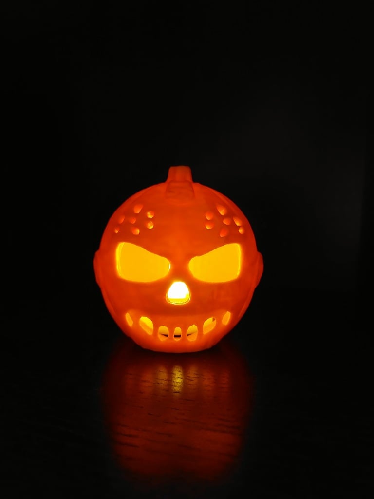 Halloween Jason pumpkin TeaLights